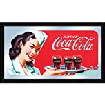 Trademark Coca-Cola Vintage Mirror Horizontal Waitress with Coke